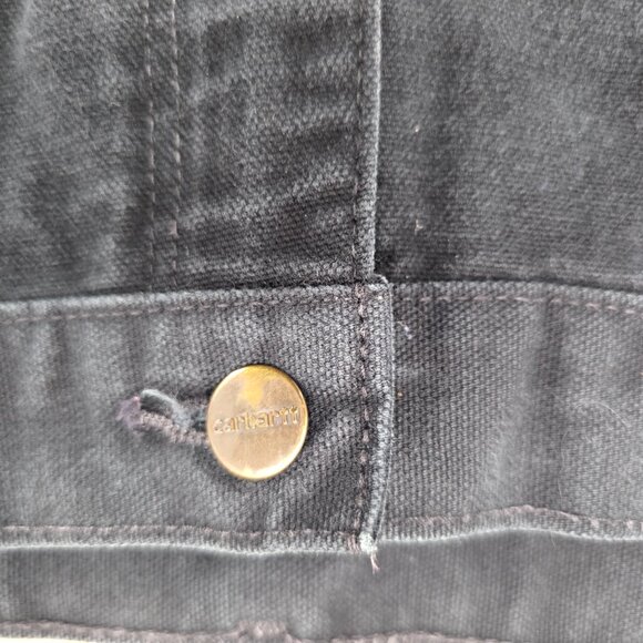 Vintage Carhartt Men's B136-BLK Black Double Knee Canvas Pants Men’s40 x30 Faded - Picture 6 of 14